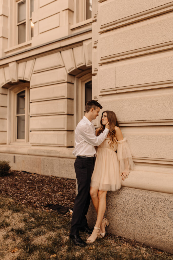 classy engagement session in iowa