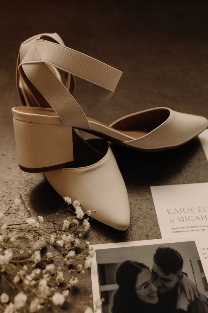 Elegant Pointed to wedding heels with chunky heel